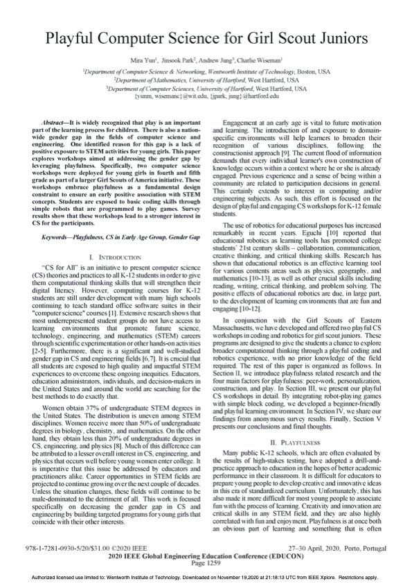 first page of the paper